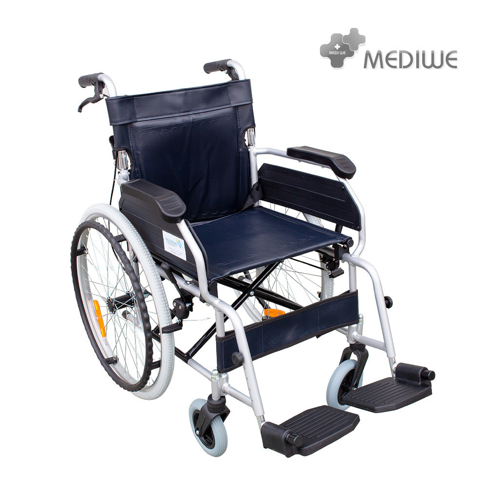 메디위 접이식 알루미늄 수동 휠체어 DSM-A24 꺽기형